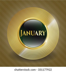 January gold emblem