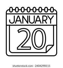 January Icon Design For Personal And Commercial Use
