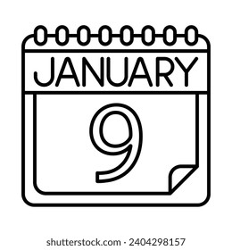 January Icon Design For Personal And Commercial Use