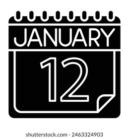 January Icon Design For Personal And Commercial Use