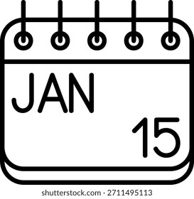 Januar-Symbol für Ihr Projekt