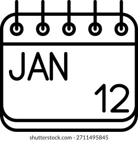 Icono de enero para su proyecto