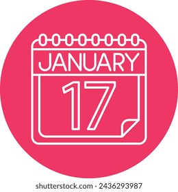 Diseño De Iconos De Líneas De Enero Para Uso Personal Y Comercial