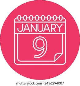 Diseño De Iconos De Líneas De Enero Para Uso Personal Y Comercial