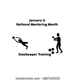 January is National Mentoring Month, an annual mentoring campaign nationwide dedicated to celebrating and elevating the mentoring movement. Education concept. Poster, card, banner design. Vector.