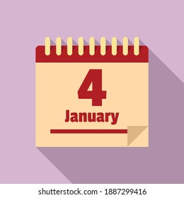 Icono del día de las noticias de enero. Ilustración plana del icono vectorial del día de las noticias de enero para el diseño web