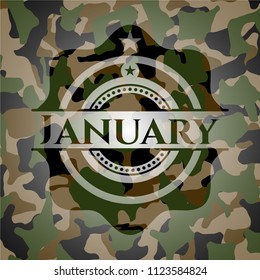 January on camo texture