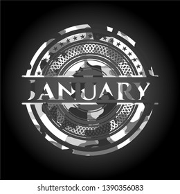 January on grey camo pattern