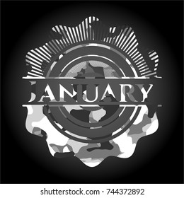 January on grey camo pattern