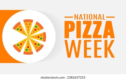 January is Pizza Week background template. Holiday concept. background, banner, placard, card, and poster design template with text inscription and standard color. vector illustration.