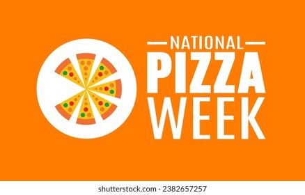 January is Pizza Week background template. Holiday concept. background, banner, placard, card, and poster design template with text inscription and standard color. vector illustration.