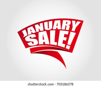 January Sale Labels Banners