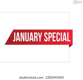 January Special banner design Vector illustration.