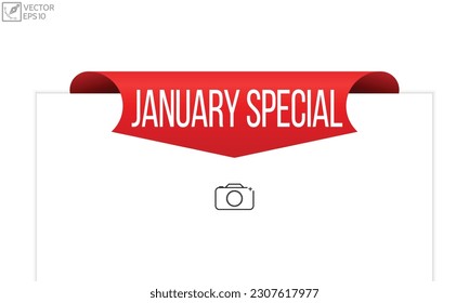 January Special banner design Vector illustration.