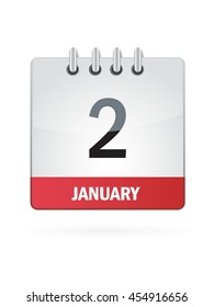 January Two. Calendar Icon