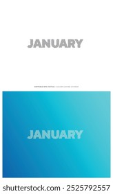 January typography editable colour,  Suitable for brand, business logo or calendar design. Eps 10 vector.