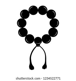 Japamala Bracelet Isolated Silhouette