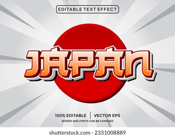 japan 3D editable text effect