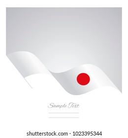 Japan abstract wave flag ribbon vector background