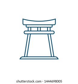 Japan ancient gate vector icon