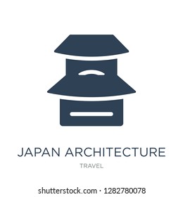 japan architecture icon vector on white background, japan architecture trendy filled icons from Travel collection, japan architecture vector illustration