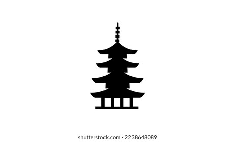 japan architecture silhouettesilhouette high quality vector 