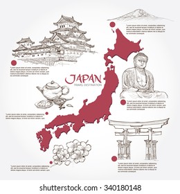 Japan background design. travel concept.