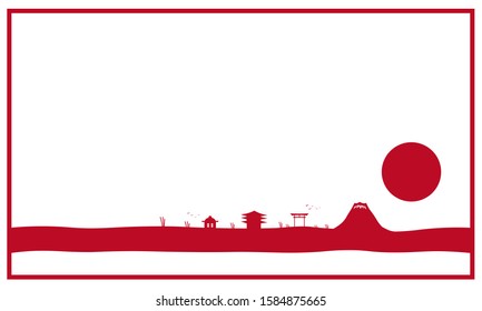 Japan Background Vector Art Illustration