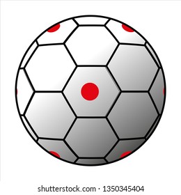 Japan ball with flag