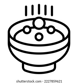 Japan ball food icon outline vector. Asian roll. Soup cuisine