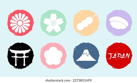 Japan capital set collection ,symbol of Japan ,Vector illustration EPS 10