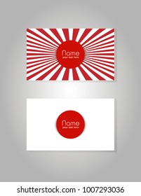 Japan card and name card,horizontal simple clean template vector design, layout in rectangle size.