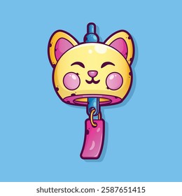 Japan Cat Chimes Vector Illustration Japan Stuff Design Element