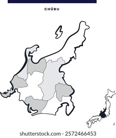  Japan - Chubu region and cartography