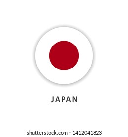 japan circle flag vector template. Design for banner, greeting cards or print.