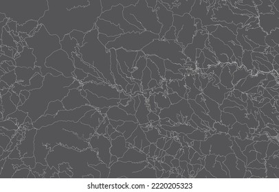 japan city map. vector illustration with black background, white outline, scene with japan city, town, road, street, map urban, location, landmark, transportation. design for print, poster, wallpaper.