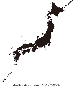 Japan complete map (black)