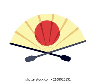 Japan composition with isolated image of japanese traditional symbol on blank background vector illustration