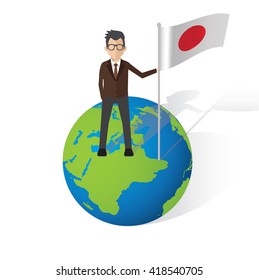 Japan concept design on white background,vector