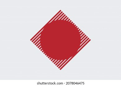 Japan Conceptual nahtlose Linie Textur Vektorgrafik. Weißes und rotes Konzept, Vektordesign.
