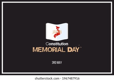 Japan constitution memorial day vector design. A day dedicated to peace typography.