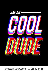 japan cool dude,t-shirt design fashion vector