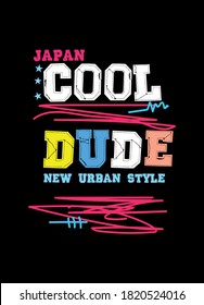 japan cool dude,t-shirt design fashion vector