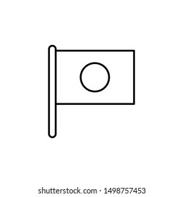 Japan country flag outline, vector, icon icon illustration isolated vector sign