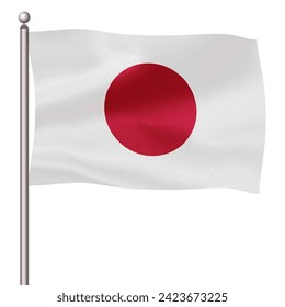 Japan Country Flag Pole Icon