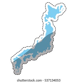 Japan country map icon vector illustration graphic design