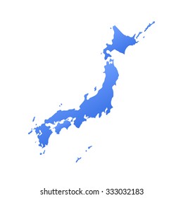 Japan country map,border