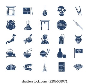 Japan Culture And Tradition Icon Set