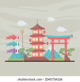 japan culture and tradition temple and gate