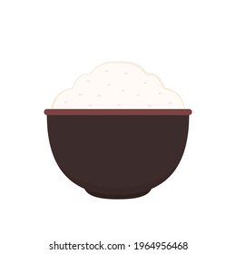Japan cup vector. Japan cup symbol. Rice in the cup.
